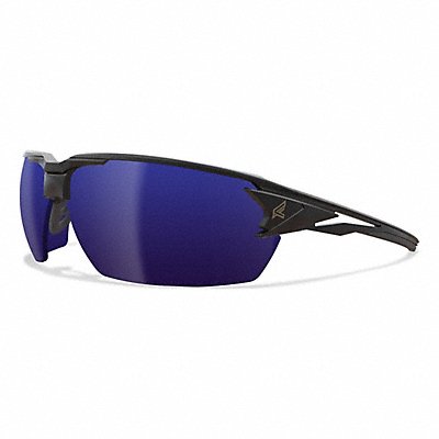 EDGE EYEWEAR XPAP418 Safety Glasses Blue Lens Black Frame M