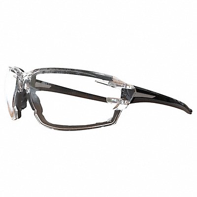 EDGE EYEWEAR XV411AFG Safety Glasses Clear Lens Black Frame M