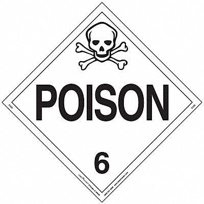 LABELMASTER ZEZ5 DOT Container Placard Vinyl PK25