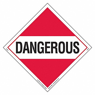 LABELMASTER ZPSP1 DOT Container Placard Vinyl PK25