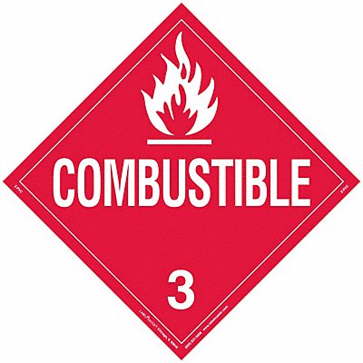 LABELMASTER ZPVC DOT Container Placard Vinyl PK25