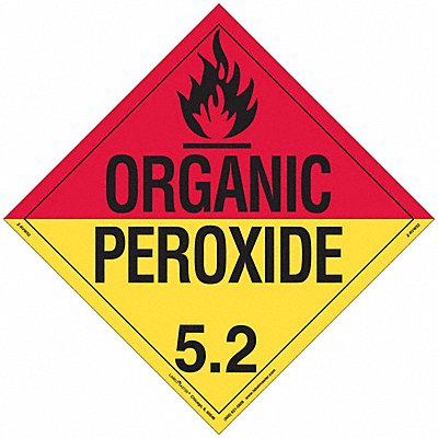 LABELMASTER ZRVW52 DOT Container Placard Vinyl PK25