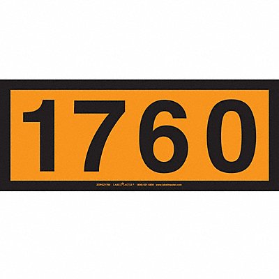 LABELMASTER ZOPEZ1760 DOT Container Placard Message 1760 PK25