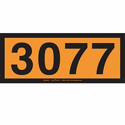 LABELMASTER ZOPEZ3077 DOT Container Placard Message 3077 PK25