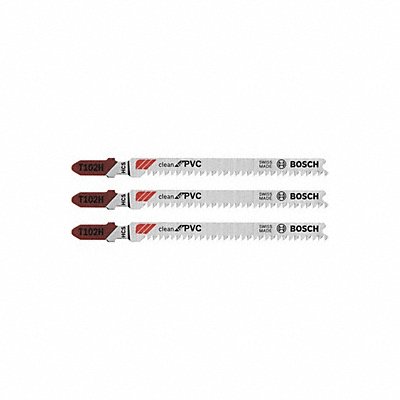 BOSCH T102H CLEAN FOR PVC JIGSAW BLADE - 3PK