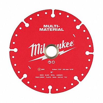 MILWAUKEE 49939605 Diamond Saw Blade Diam 5 Arbor 5/8 7/8
