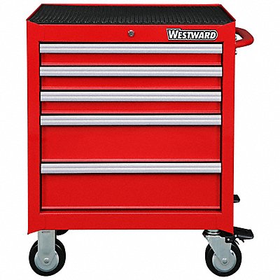 WESTWARD 32H894 Rolling Tool Cabinet Red Heavy Duty