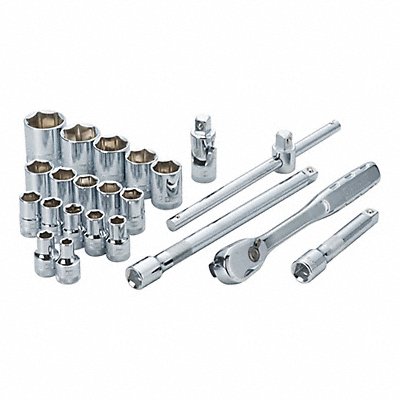 DEWALT DWMT19241 Socket Set 6 Pt. Metric 1/2in Dr 22pcs