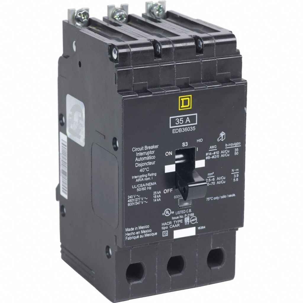 SQUARE D EGB36100 Miniature Circuit Breaker 600V 100A
