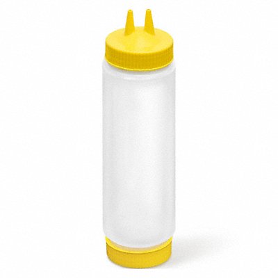 VOLLRATH 23242130808 Squeeze Bottle Clear/Yellow Polyethylene