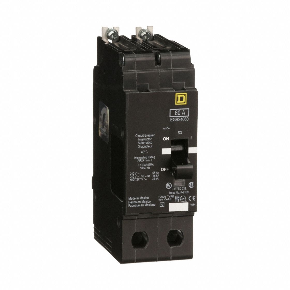 SQUARE D EGB24060 Miniature Circuit Breaker 480Y/277V 60A