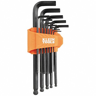 KLEIN TOOLS BLS12 Hex Key Set L-Style Ball End 12 Pc Pk/6