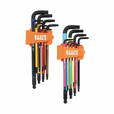 KLEIN TOOLS BLS18 Hex Key Set SAE and Metric 18-Piece
