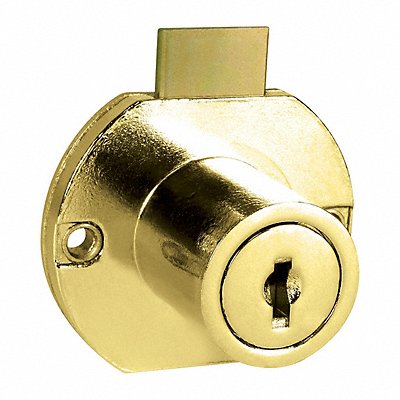 COMPX NATIONAL C8703C415A3 Cabinet Drawer Dead Bolt Lock Gld Round