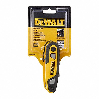 DEWALT DWHT70263M Hex Key Set Metric Folding 8-Piece