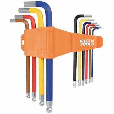 KLEIN TOOLS CBLS10 Hex Key Set Powder Coated 10 Piece