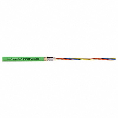 CHAINFLEX CFSP182060 Bus Cable PUR 50 V 0.33 in dia Yellow/Green