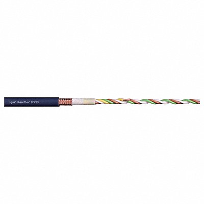 CHAINFLEX CF2990204 Data Cable TPE 0.28 in dia Steel Blue
