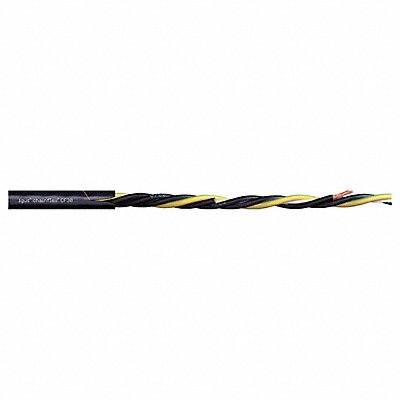 CHAINFLEX CF3010005 Power Cable for VFD PVC 0.77 in dia Blk