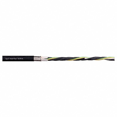 CHAINFLEX CF3516003OPE Power Cable for VFD TPE 0.83 in dia Blk