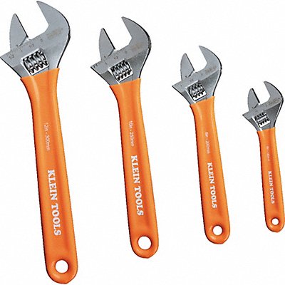 KLEIN TOOLS D5074 Wrenches Adj Extra-Cap 4-Piece