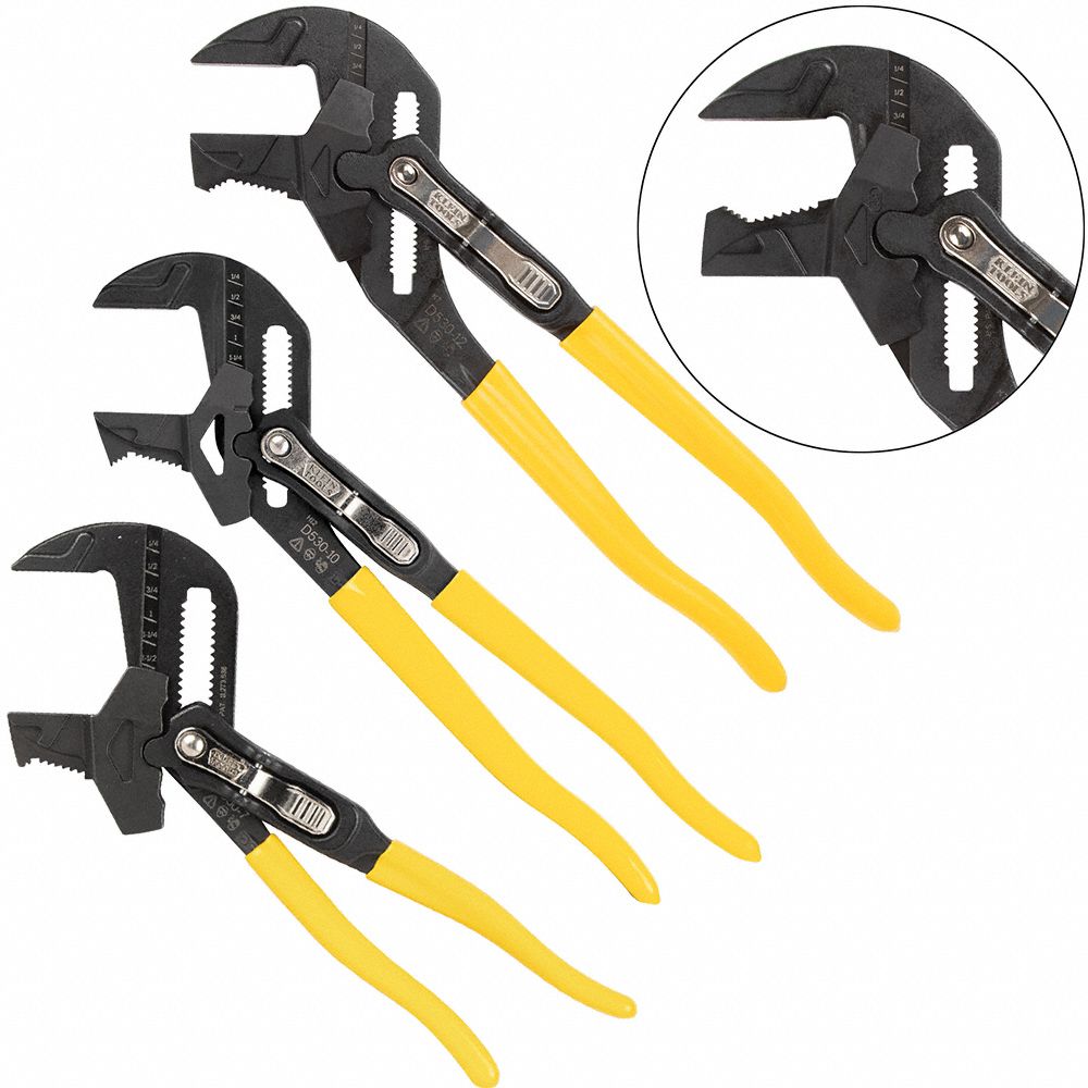 KLEIN TOOLS D53003KIT Plier Wrench Set 3-Piece