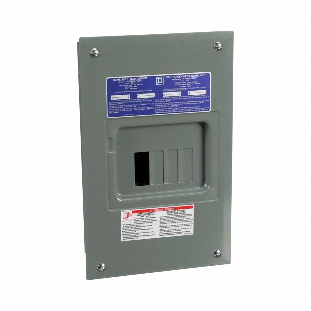 SQUARE D HOM48L125GC Load Centre Hom Mlo 240V 125A 1 Ph 4Sp