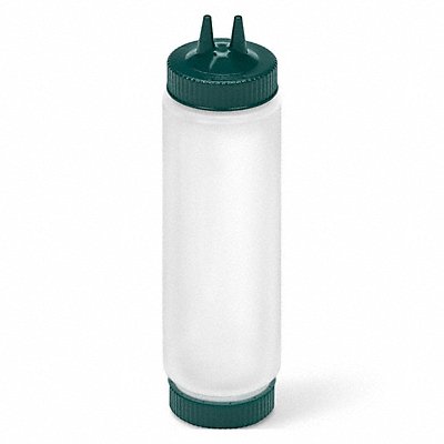 VOLLRATH 2324210000000 Squeeze Bottle Clear/Green Polyethylene