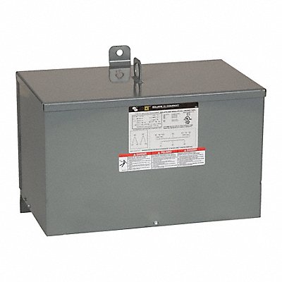 SQUARE D 9T75F Three Phase Transformer 9kVA 480VAC
