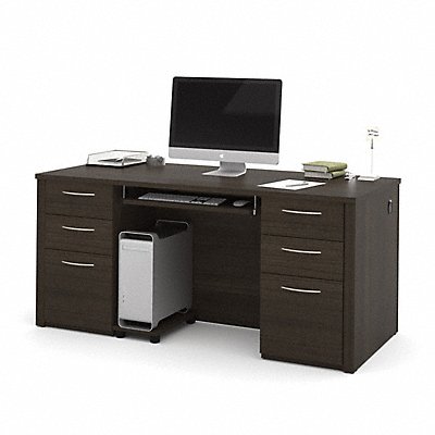 EMBASSY 6085079 Executive Desk Kit 66 Dark Chocolate