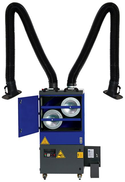 Weldclass 91350AMA3 Fume Extractor Mobile ALLCLEAR MA350 AUTO 3ph/415V Twin 3m Arms Auto-Clean - view 6