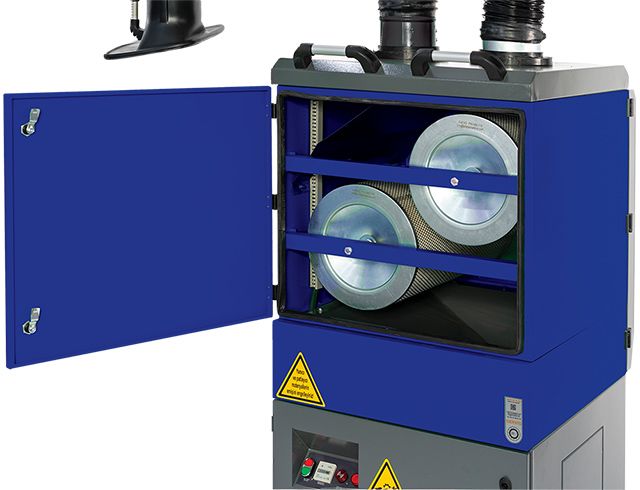 Weldclass 91350AMA3 Fume Extractor Mobile ALLCLEAR MA350 AUTO 3ph/415V Twin 3m Arms Auto-Clean - view 7