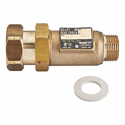 WATTS 1X34LF7RU43 Backflow Preventer Size 1 175 psi