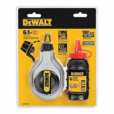 DEWALT DWHT47408 Chalk Reel Red 100 ft