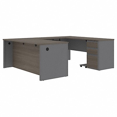BESTAR 99871000047 U Shaped Desk with Storage