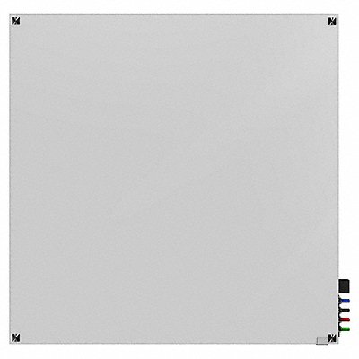 GHENT HMYSN44WH Dry Erase Board Non-Magnetic Glass 48 W
