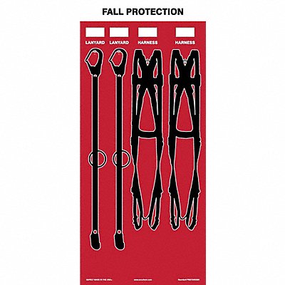 GRAINGER PSB724RDBK Shadow Board