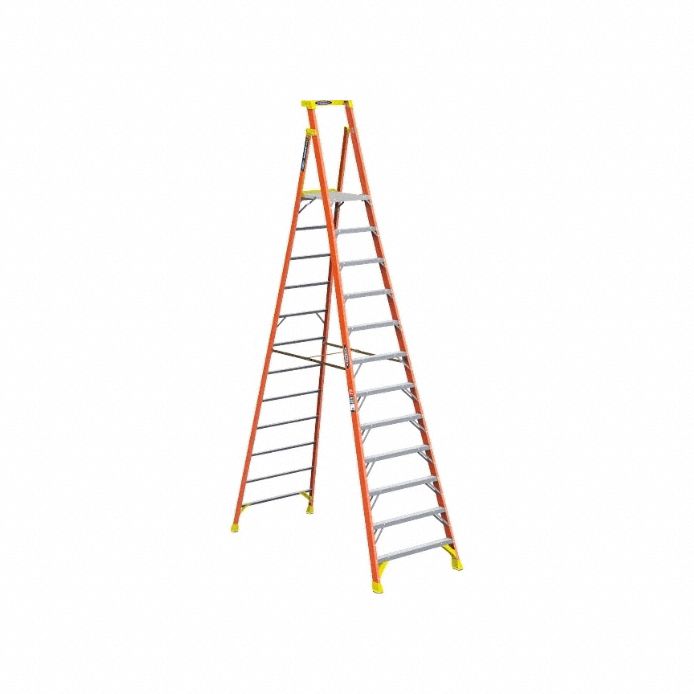 WERNER PD6212 Fiberglass Podium Ladder Type IA 12 ft