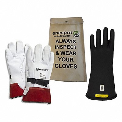 NATIONAL SAFETY APPAREL KITGC2B08NR Class 2 Glove KIT Black 8 Glove Size