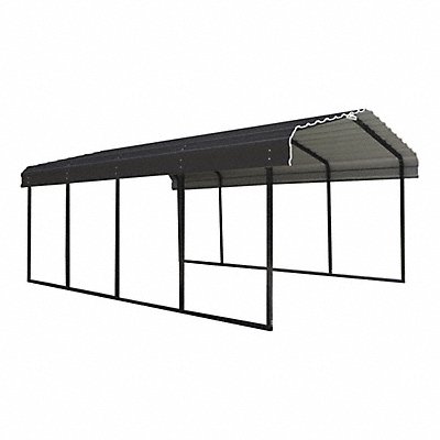 ARROW CPHC122007 Carport Black Galvanized Steel