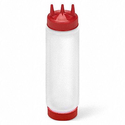VOLLRATH 33242130202 Squeeze Bottle Clear/Red Polyethylene