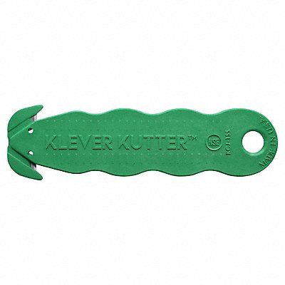 KLEVER KCJ1SSFX Safety Cutter Green Handle SS Blade PK10