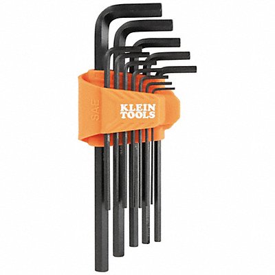 KLEIN TOOLS LS12 Hex Key Set L-Style Long 12 Pc Pk/6