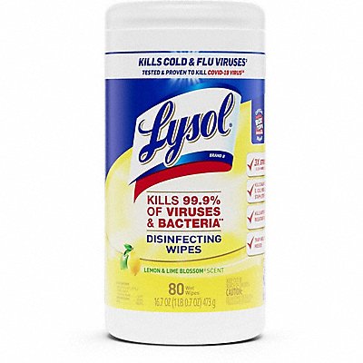 SKILCRAFT 6840020000000 Disinfecting Wipes Ethyl Alcohol 80 ct