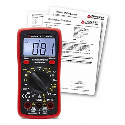 TRIPLETT MM300NIST Digital Multimeter CatIII 600V
