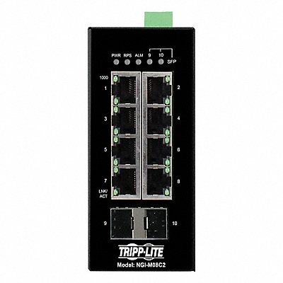 TRIPP LITE NGIM08C2 Ethernet Switch 8 Ports 2 W 4 H