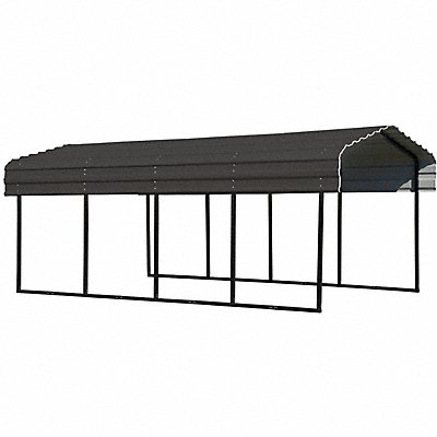ARROW CPHC102007 Carport Black Galvanized Steel
