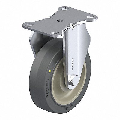 GRAINGER P12RPRP040B12EL Plate Caster Rigid Rubber 5 1/8 H