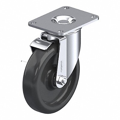 GRAINGER P12SPB050BP2WB Plate Caster Swivel Polypropylene 6 3/16 H
