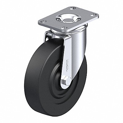 GRAINGER P12SR050D12 Plate Caster Swivel Rubber 6 3/16 H